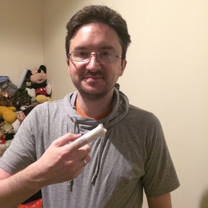 Andrew safely home with cat bite wounds dressed. 